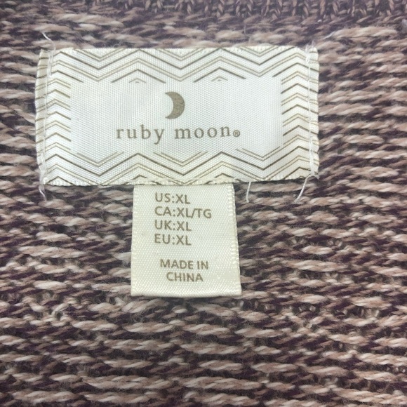 Ruby Moon Burgundy and Cream Patterned Cardigan - Picture 10 of 13